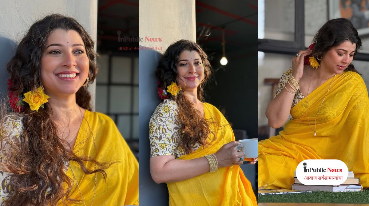 केसात गुलाब, पिवळी साडी अन तेजस्विनीच्या दिलकश अदावर चाहते फिदा!