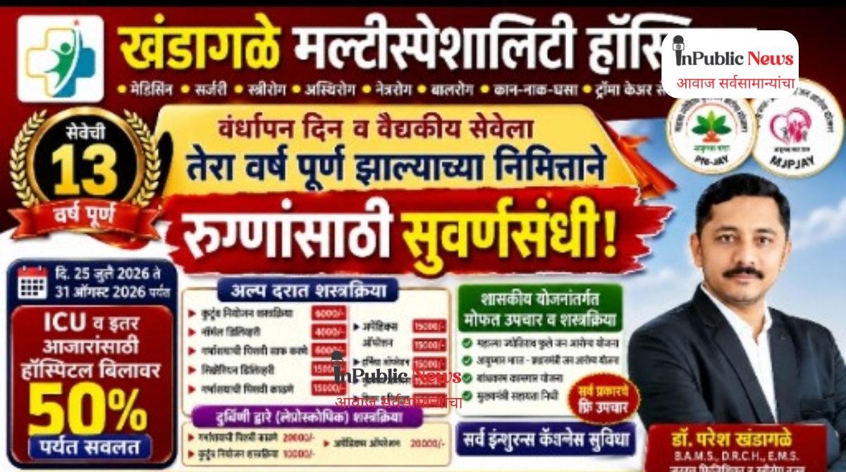 खंडागळे मल्टीस्पेशालिटी हॉस्पिटलचा वर्धापन दिन विशेष; अल्प दरात शस्त्रक्रिया, मोफत उपचार योजना आणि ५०% पर्यंत सवलत!