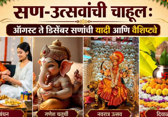 सण-उत्सवांची चाहूल: ऑगस्ट ते डिसेंबरसणांची यादी आणि वैशिष्ट्ये