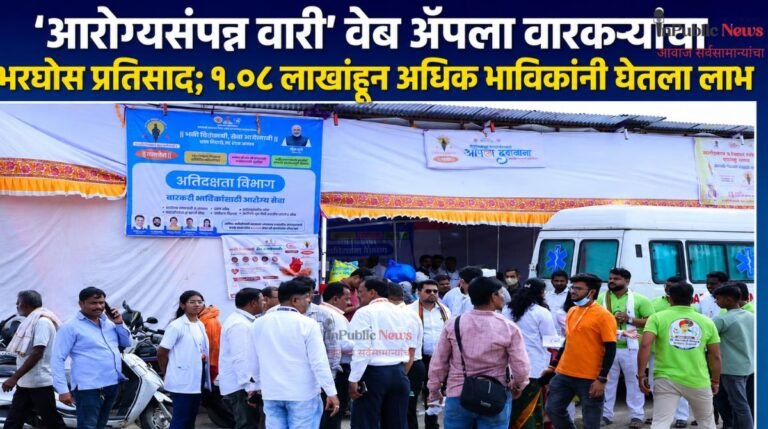 ‘आरोग्यसंपन्न वारी’ वेब ॲपला वारकऱ्यांचा भरघोस प्रतिसाद; १.०८ लाखांहून अधिक भाविकांनी घेतला लाभ