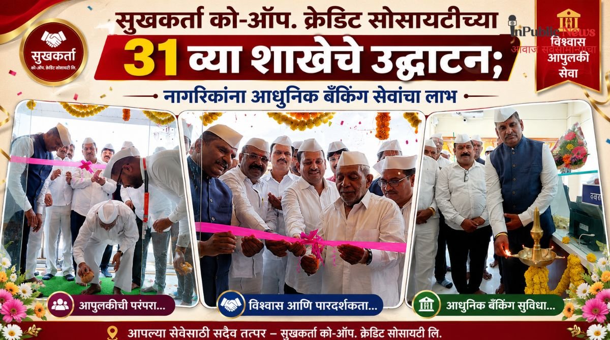 सुखकर्ता को-ऑप. क्रेडिट सोसायटीच्या 31 व्या शाखेचे उद्घाटन; नागरिकांना आधुनिक बँकिंग सेवांचा लाभ