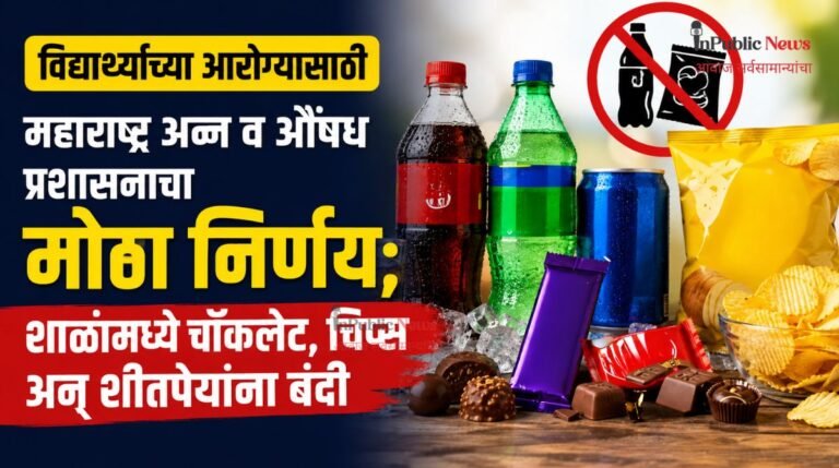 विद्यार्थ्यांच्या आरोग्यासाठी महाराष्ट्र अन्न व औषध प्रशासनाचा मोठा निर्णय; शाळांमध्ये चॉकलेट, चिप्स अन् शीतपेयांना बंदी