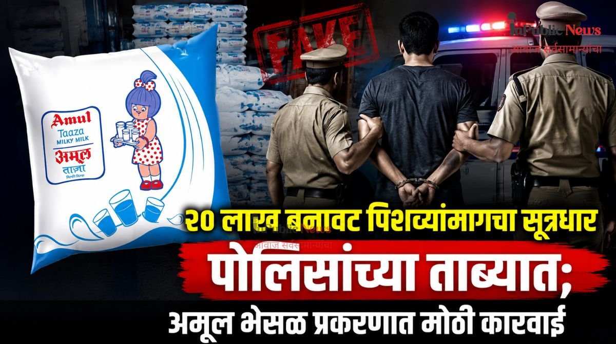 २० लाख बनावट पिशव्यांमागचा सूत्रधार पोलिसांच्या ताब्यात; अमूल भेसळ प्रकरणात मोठी कारवाई