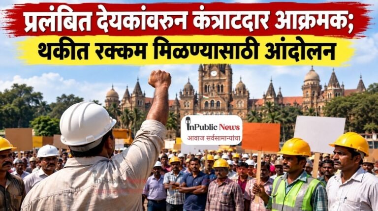 प्रलंबित देयकांवरून कंत्राटदार आक्रमक; थकीत रक्कम मिळण्यासाठी आंदोलन