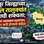 सोलापूर जिल्ह्याच्या शेजारील तालुक्यांत पावसाची शक्यता; आज दुपारनंतर वातावरण बदलणार, उद्यापासून जोर कमी होण्याचे संकेत