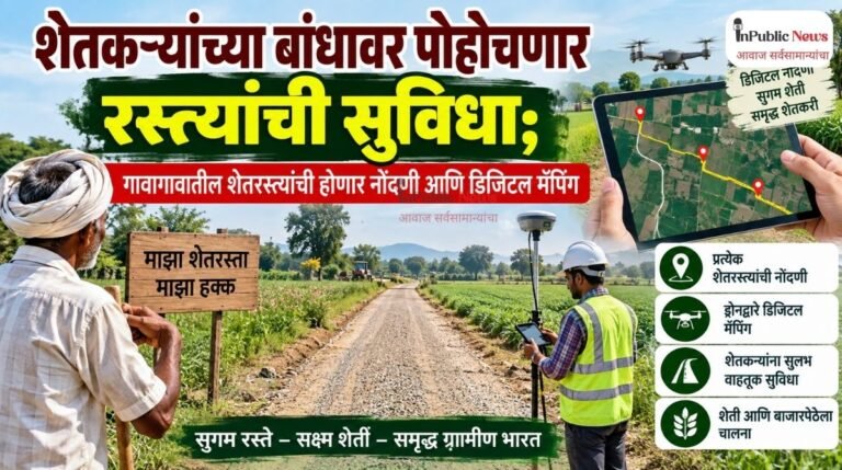 शेतकऱ्यांच्या बांधावर पोहोचणार रस्त्यांची सुविधा; गावागावातील शेतरस्त्यांची होणार नोंदणी आणि डिजिटल मॅपिंग