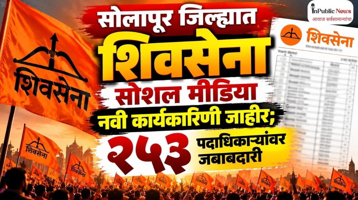 सोलापूर जिल्ह्यात शिवसेना सोशल मीडिया नवी कार्यकारिणी जाहीर; २५३ पदाधिकाऱ्यांवर जबाबदारी