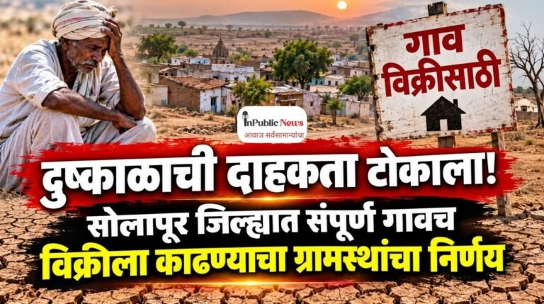 दुष्काळाची दाहकता टोकाला! सोलापूर जिल्ह्यात संपूर्ण गावच विक्रीला काढण्याचा ग्रामस्थांचा निर्णय