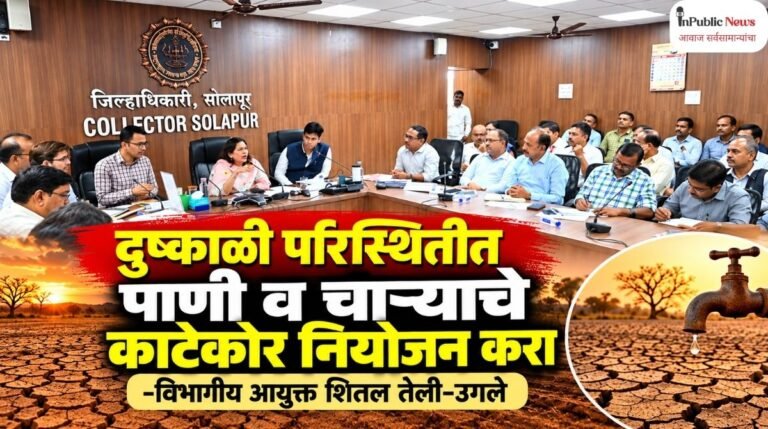 दुष्काळी परिस्थितीत पाणी व चाऱ्याचे काटेकोर नियोजन करा -विभागीय आयुक्त शितल तेली-उगले